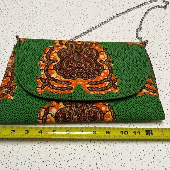 Green and Orange Game Changer Mid-Size Clutch - Picture 7 of 9